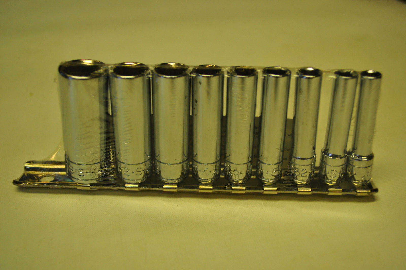 SK 4908 9 Pcs 1/4″ Dr 6 Pts Deep Sae Fractional Socket Set 7/32″–9/16″1990 Year