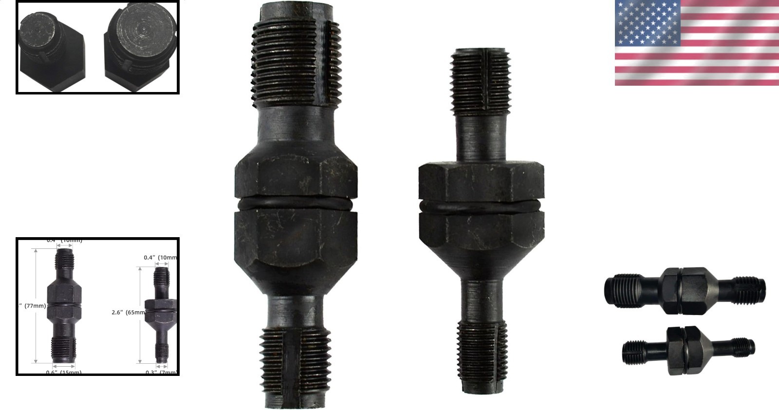 Heavy Duty Spark Plug Thread Chaser Tool M10x1.0 M12x1.25 Rethread Kit