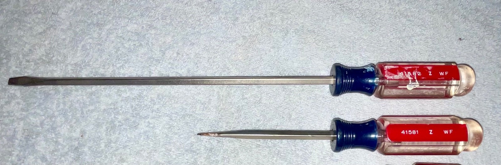 2 Craftsman Screwdrivers Series Z WF 41581 41582 Flathead