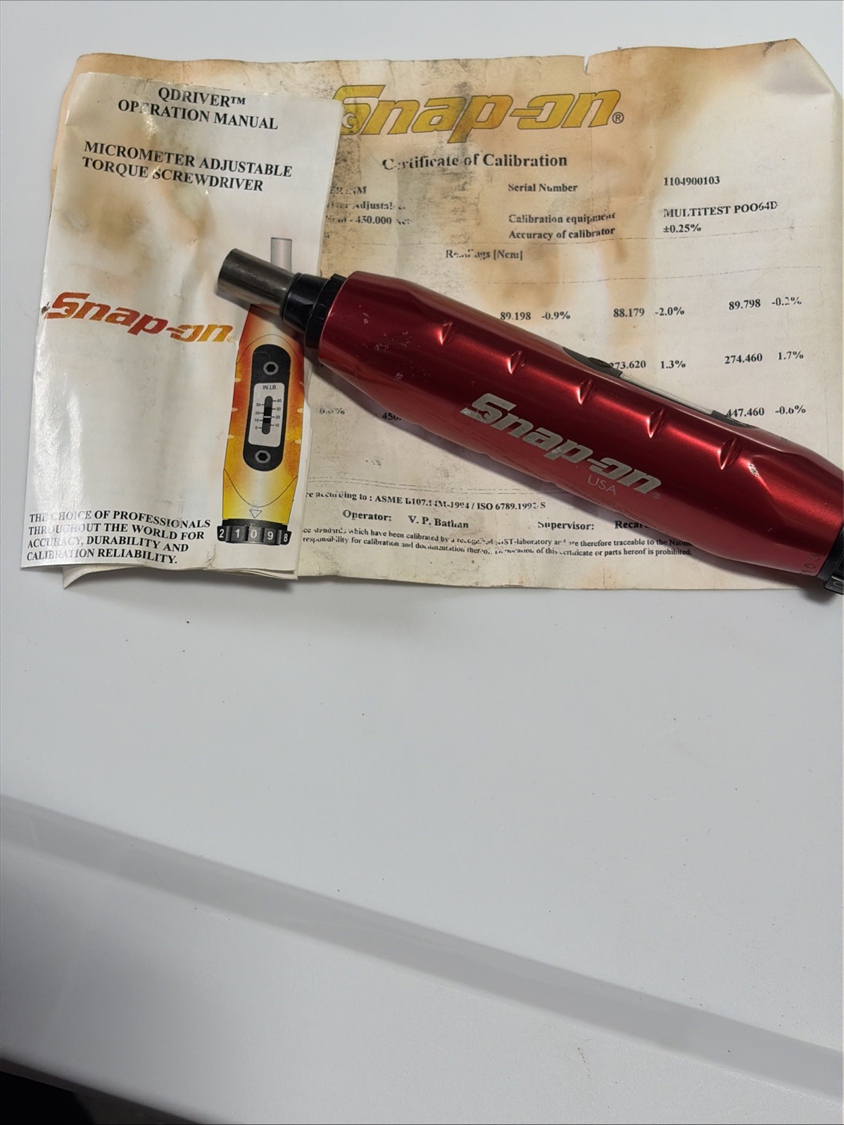 Snap On USA QDRIVER 4NM