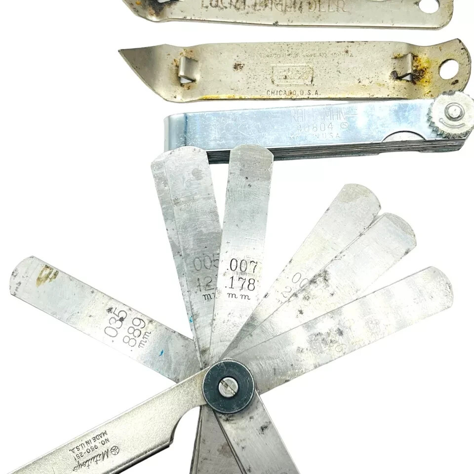 11 Pc Mitutoyo Metric Feeler Gauge Check Measure Hand Tools Bottle Opener & More