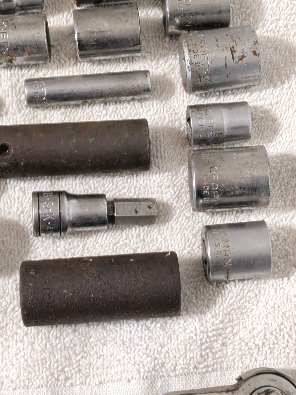 39pc. 3/8” Drive Sockets USA Made Craftsman, Sk, Thorsen, Williams,Snap On Etc.