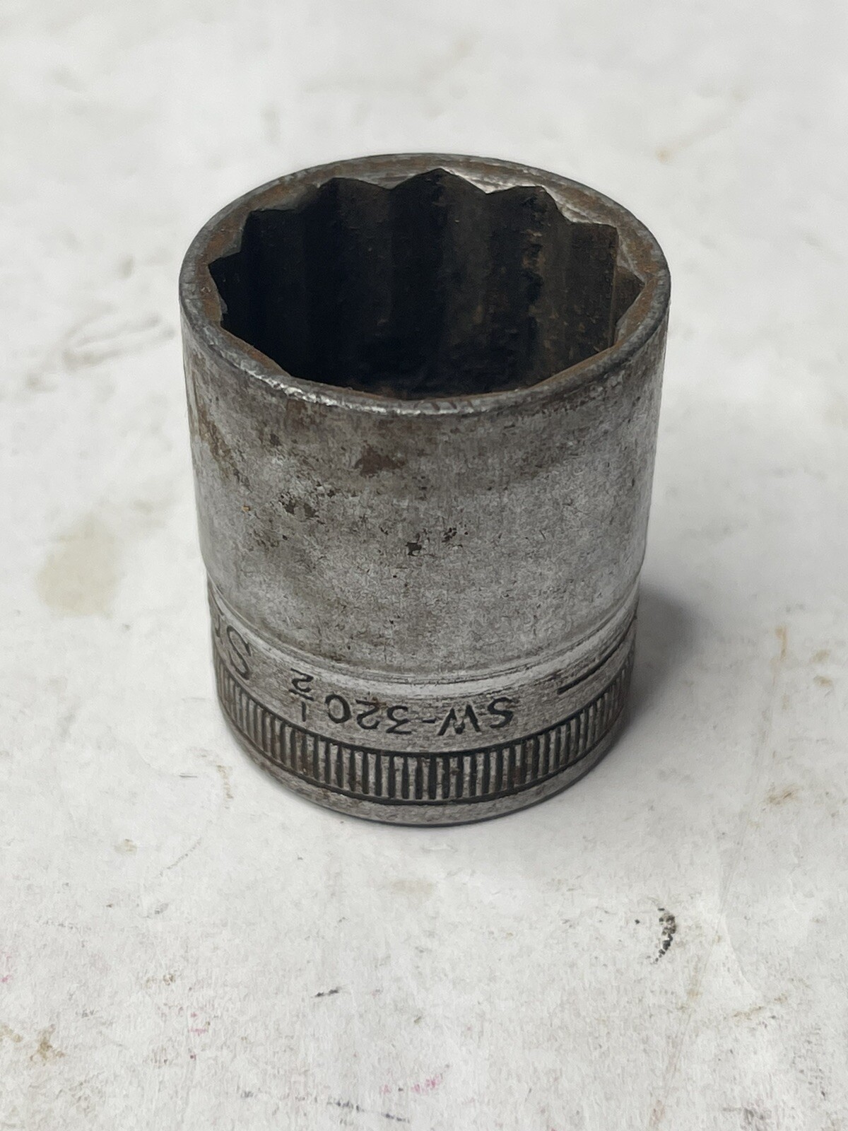 Vintage Snap-on Tools USA 1/2″ Drive 12pt 1″ Socket SW-320 1/2. (HT3)