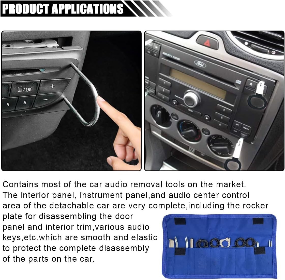 20PCS Car Radio Removal Tool Kit, Professional Tooling Car Audio Stereo