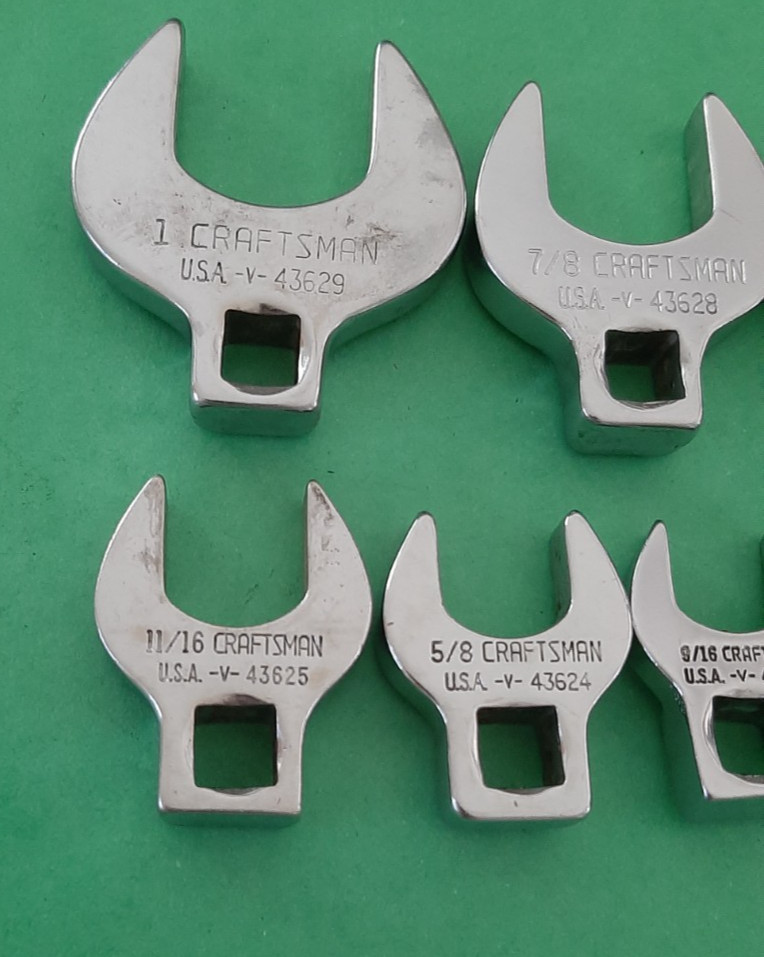 Craftsman USA 3/8″ Drive SAE 10pc 3/8″ to 1″ (no 15/16) Crow Foot Wrench Set