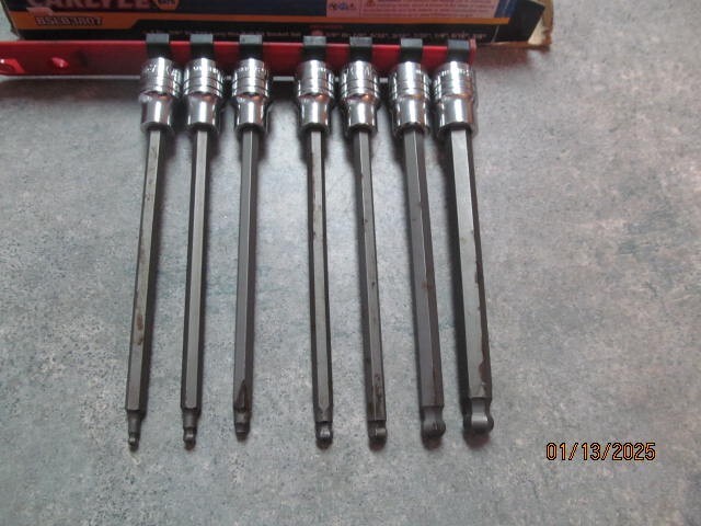 Carlyle SAE Regular BSLB3807 Long Hex Ball Bit Socket set 3/16 damaged