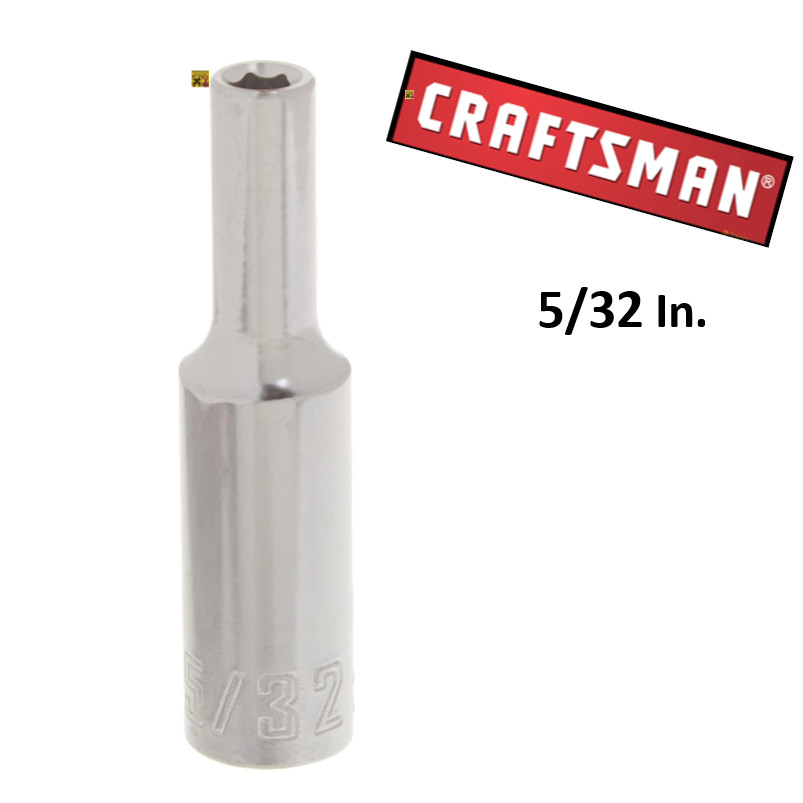 New Craftsman 4.5MM, 5.5MM, 5/32 In. 6 Point 1/4″ Drive 3pc Deep Socket Set CMMT