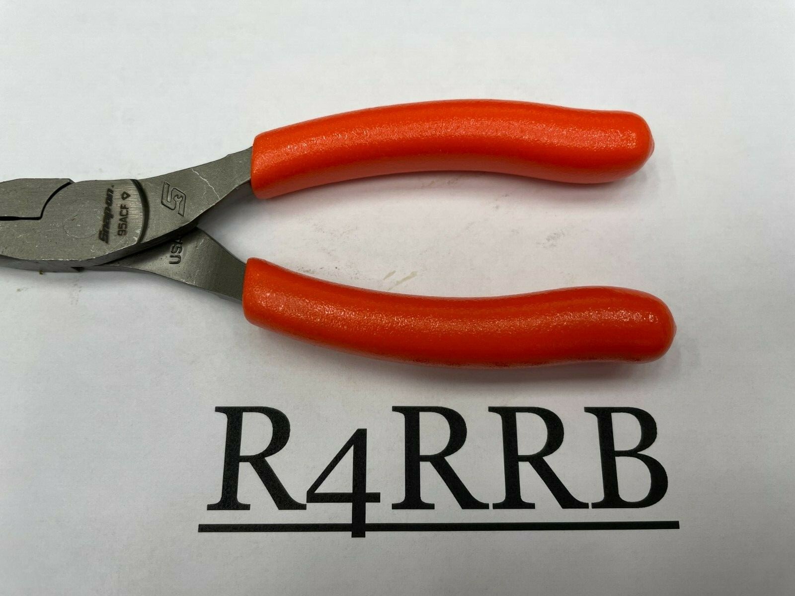 Snap-On Tools USA NEW ORANGE Soft Grip 6″ Talon Grip Needle Nose Pliers 95ACFO