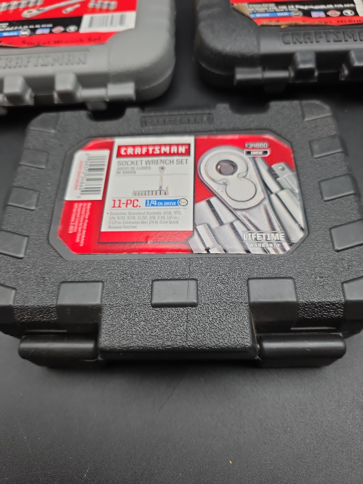 Lot Of 3 Complete Craftsman Socket Wrench Sets #34861 #34860 & #34860