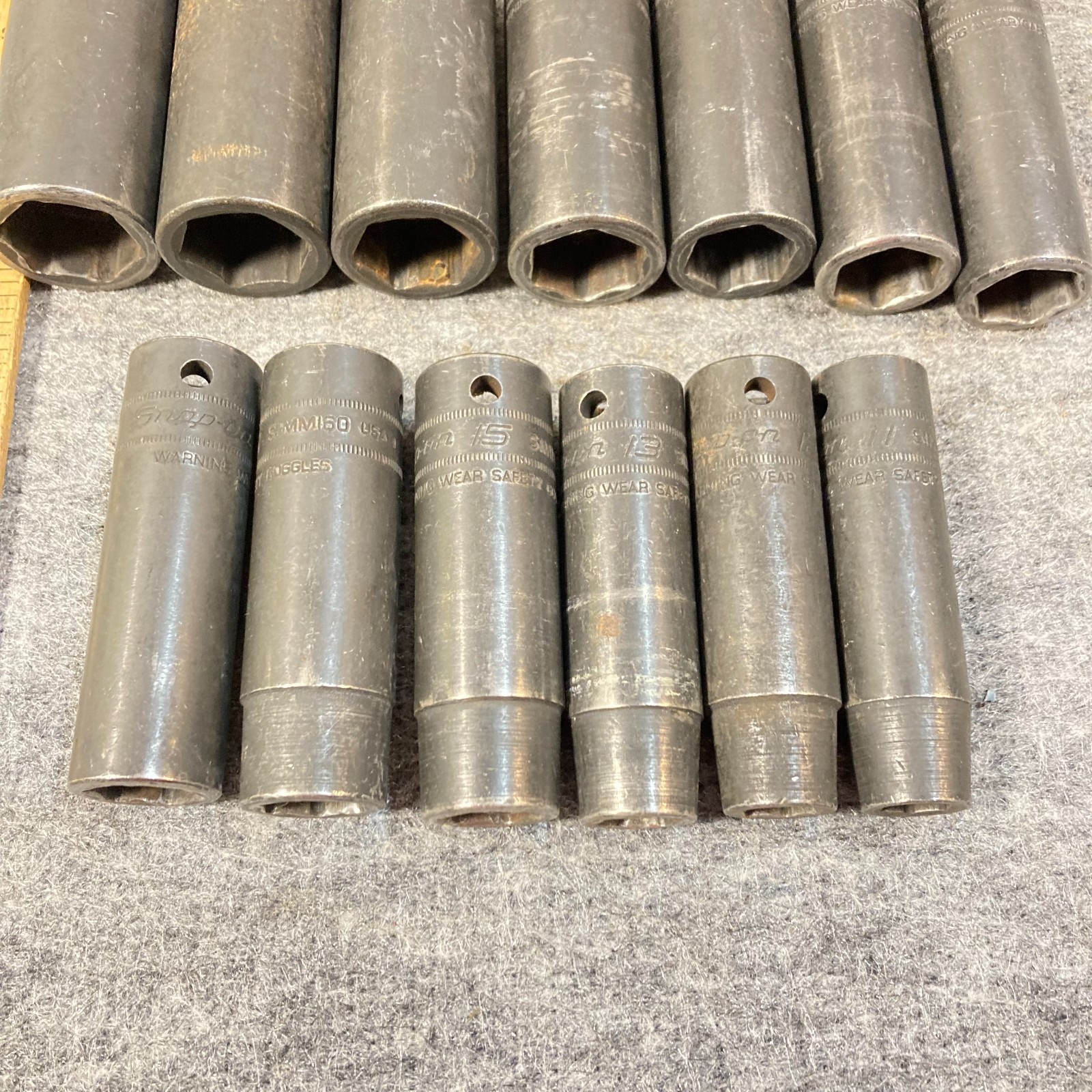 Snap-on Impact Socket Set 13 Pc 1/2″ Drive Metric 6 Point Deep Well #SIM USA