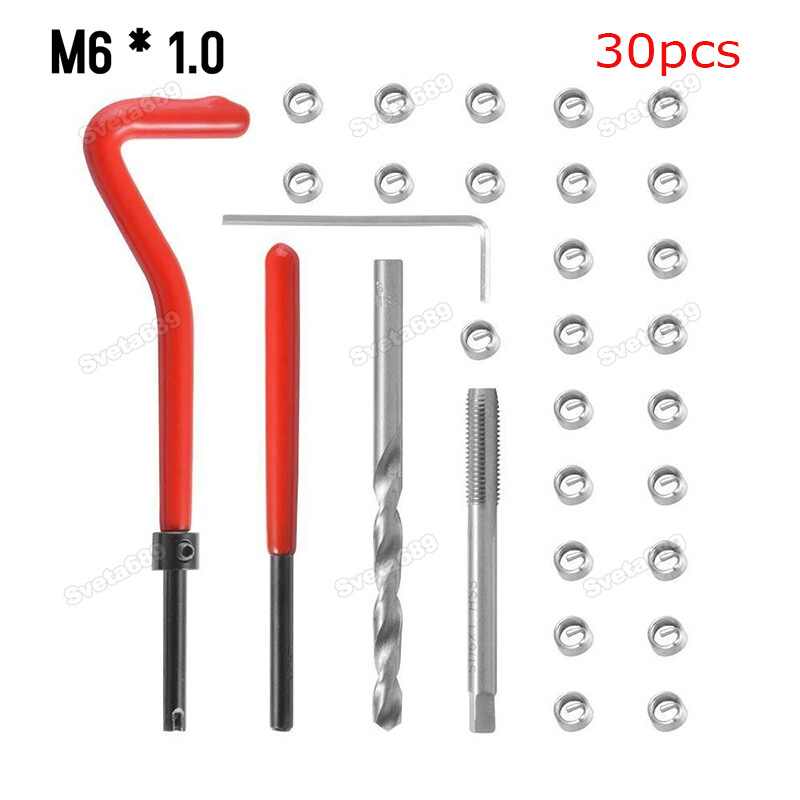 Car Metric Thread Repair Insert Kit M5/M6/M8/M10/M12 Helicoil Car Pro Coil Tool