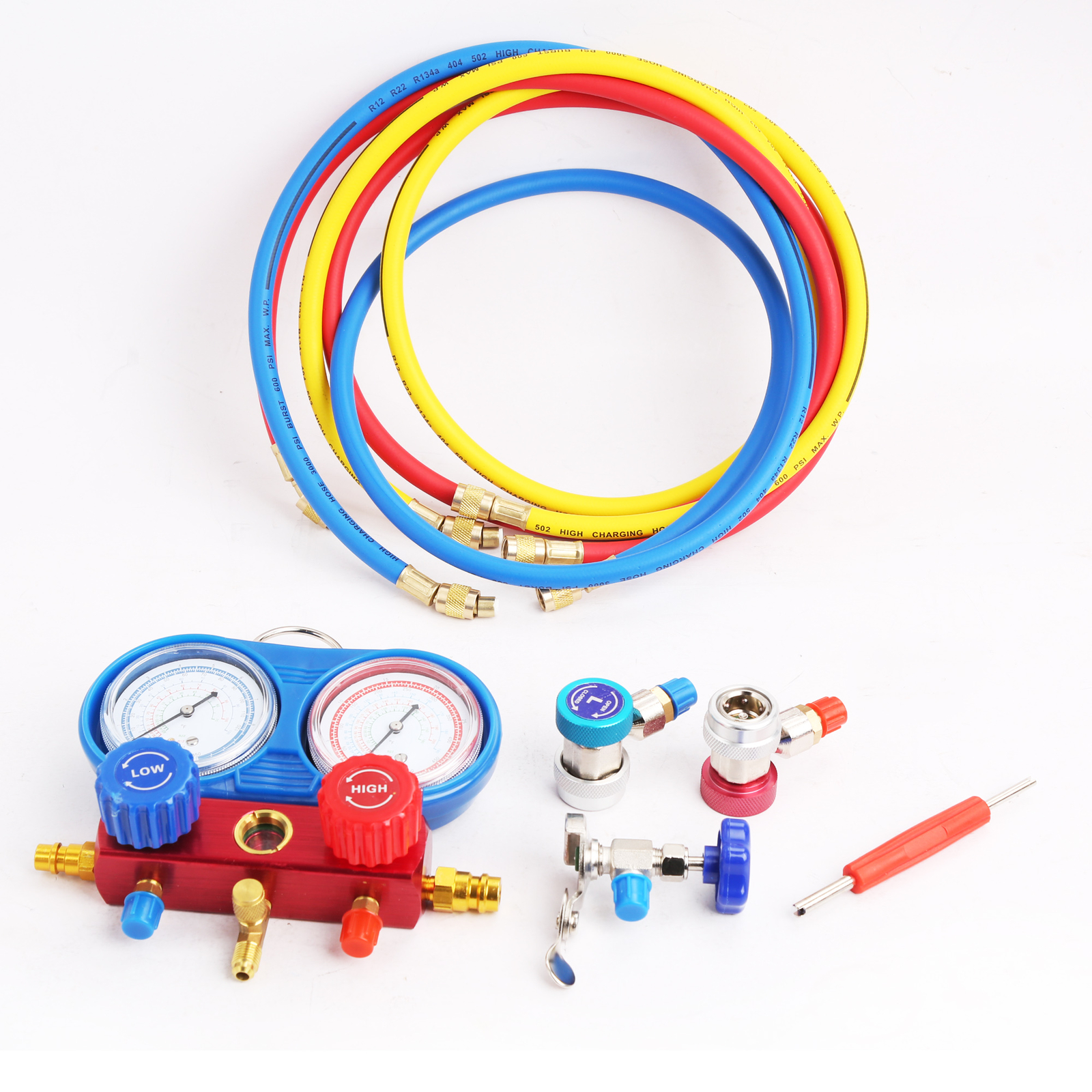 R134A R22 R12 Refrigeration Air Conditioning A/C Diagnostic Manifold Gauge Tool