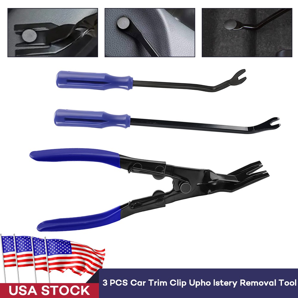 3PCS Auto Trim Clip Remover Tool Removal Pliers Fastener Door Panel Retainer Set