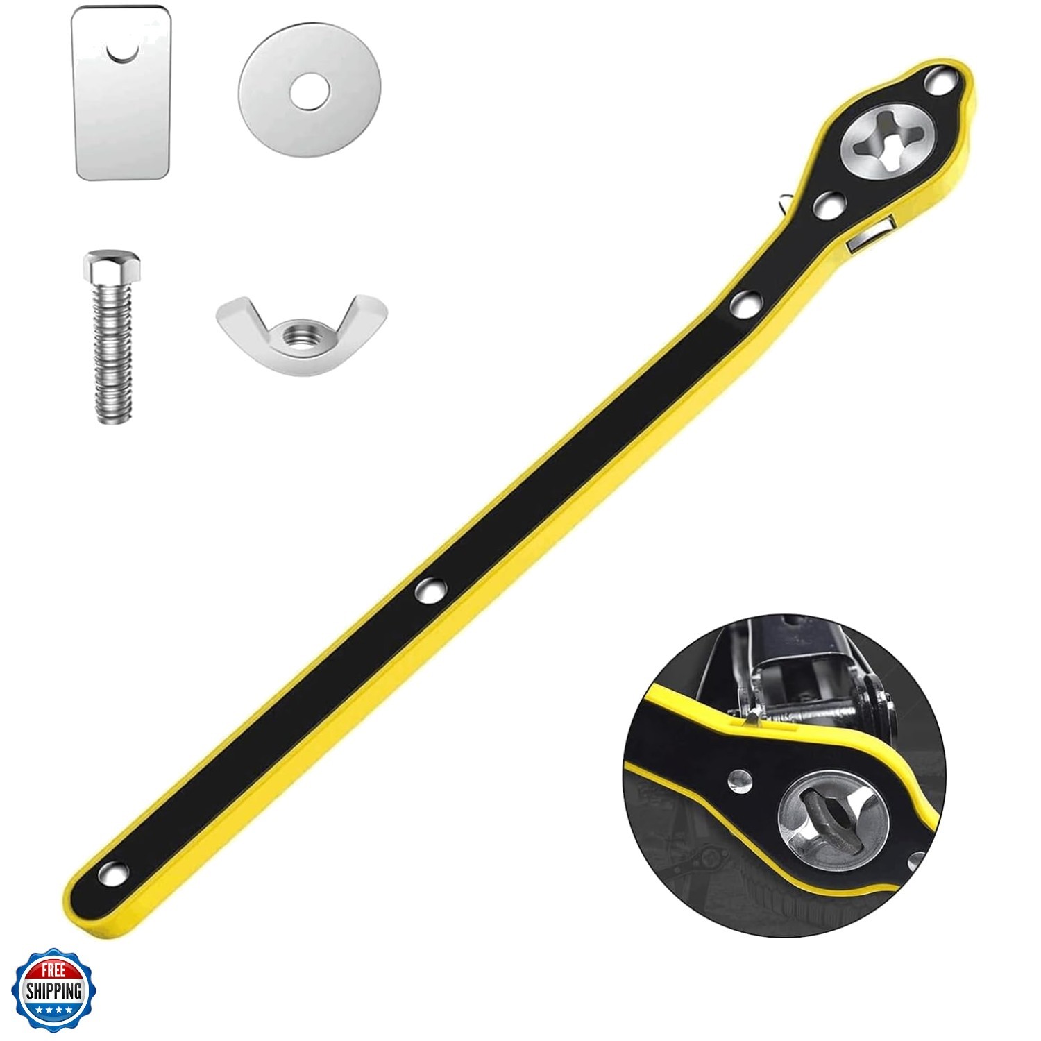 Auto Labor-Saving Jack Ratchet Wrench with Long Handle for Scissor Jack, Lug …