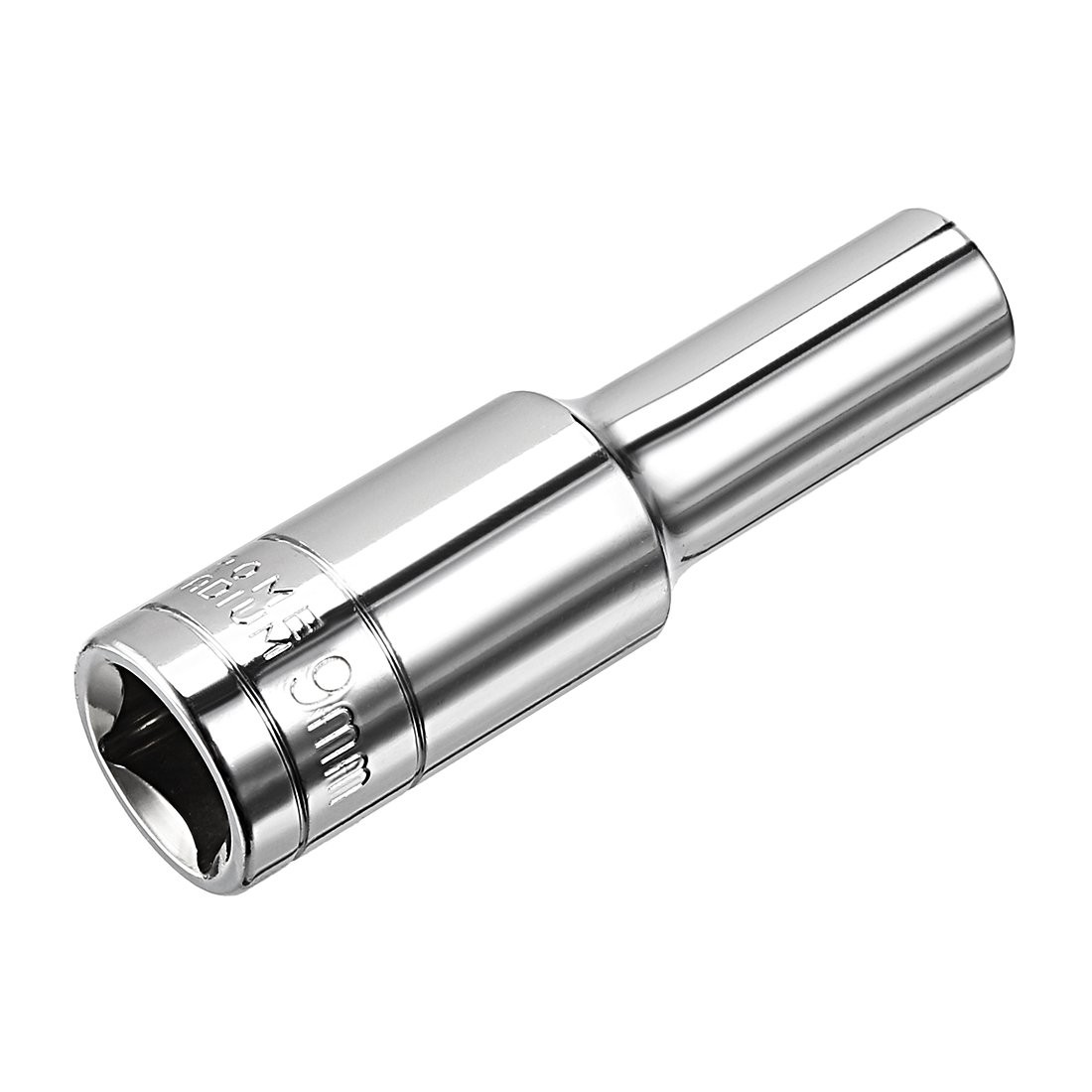 uxcell 1/2 Inch Drive 9mm 6-Point Deep Socket Metric Cr-V Polishing