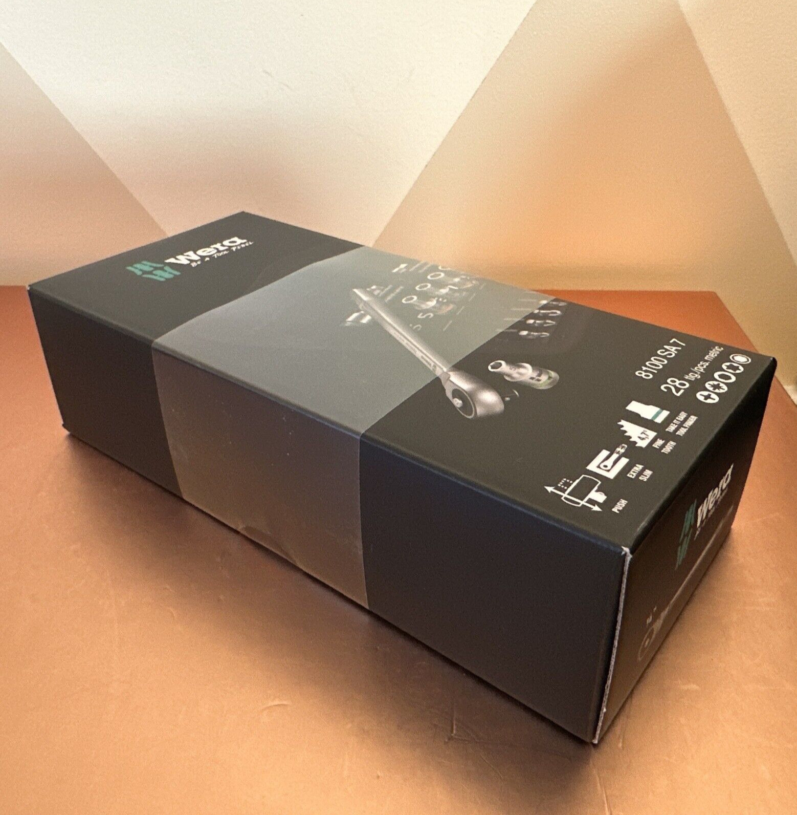 Wera 8100 SA 7 Zyklop Metal Push Ratchet & Socket. Set of 28 Metric 1/4in Drive