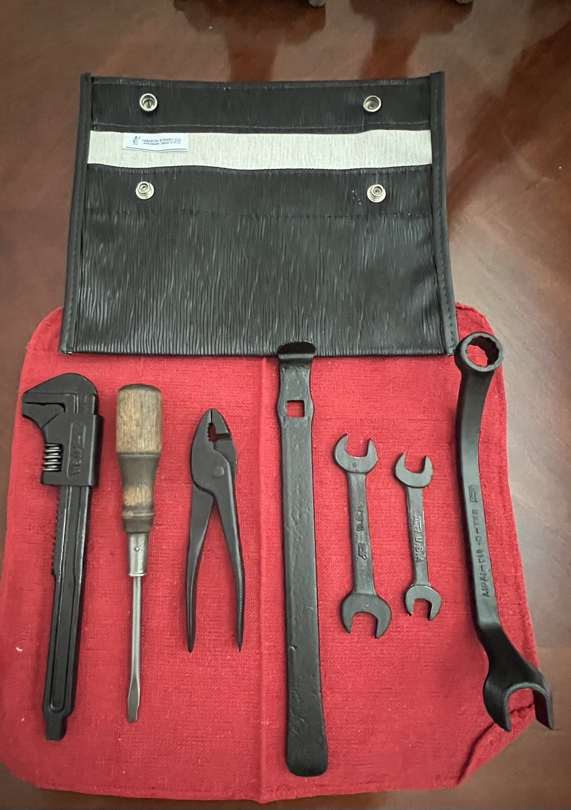 Vintage Ford Tool Kit 01A- 1940 Ford Complete 7 Small Tools and Tool Bag Pouch.