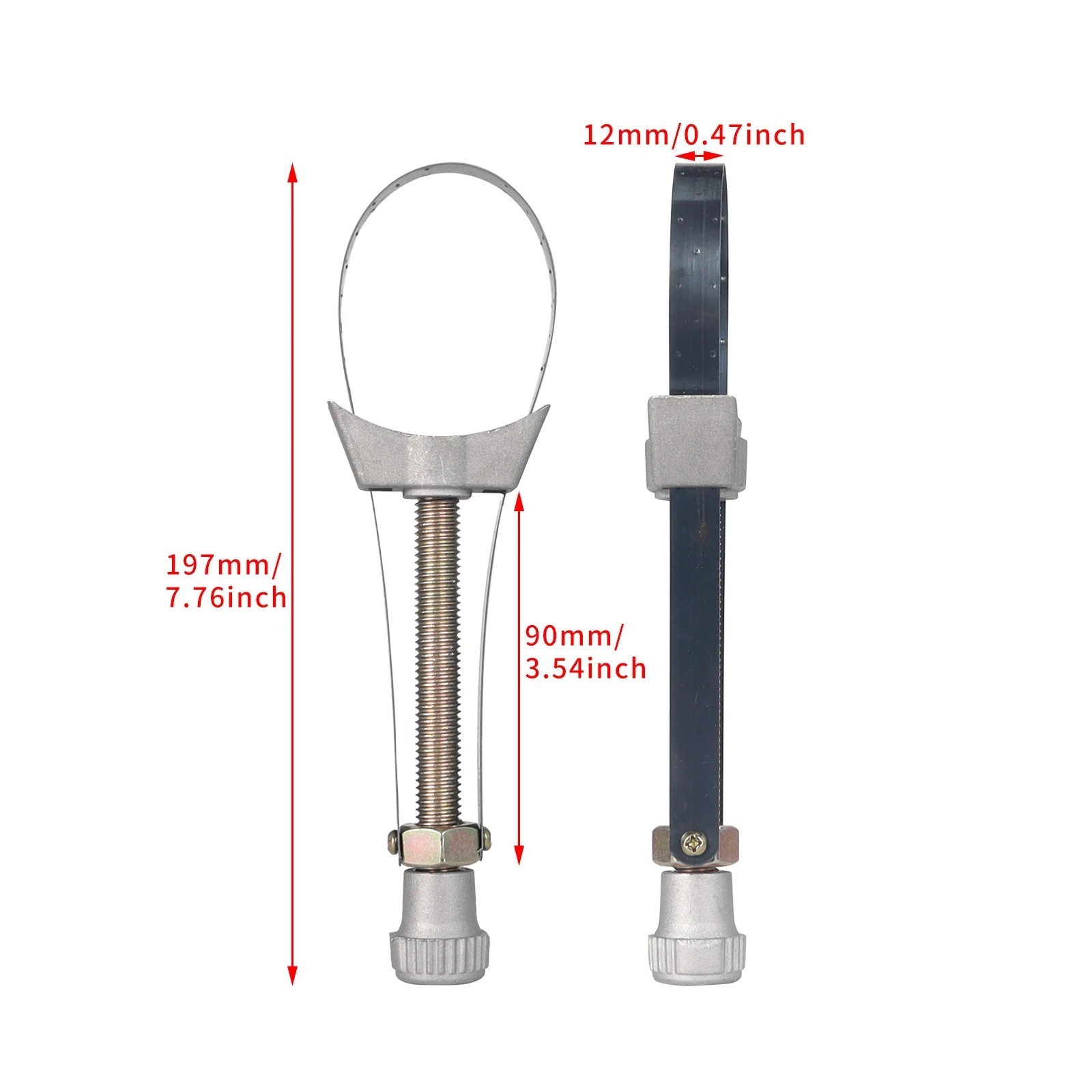 Oil Filter Removal Tool Strap Wrench Diameter Adjustable 60mm To 120mm Car Auto