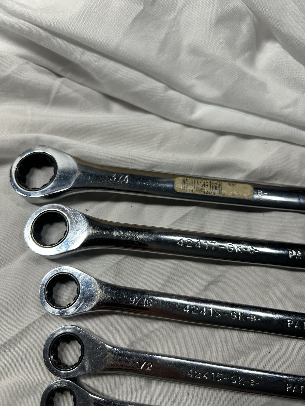 Sears Craftsman 7pc SAE Reversible Ratcheting Wrench Set 42406 GK USA 5/16 -3/4”