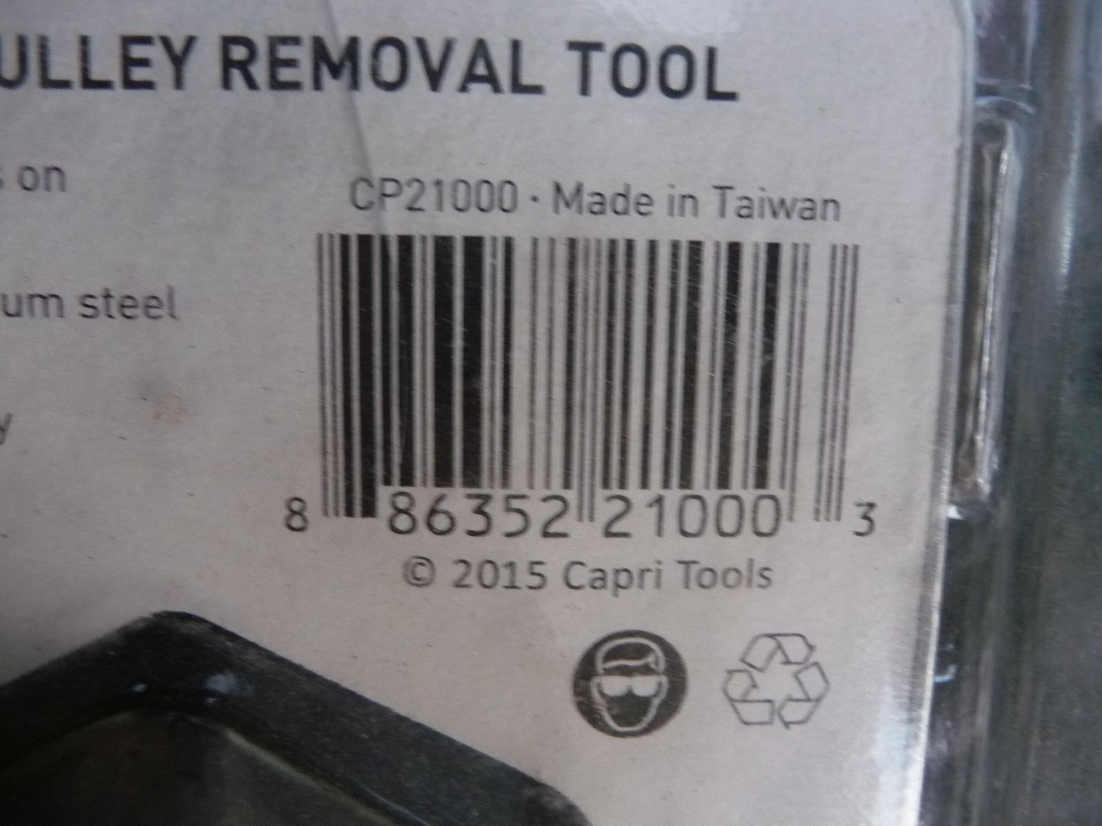 Capri Tools 21000 Honda Crank Pulley Removal Tool For Timing Belt