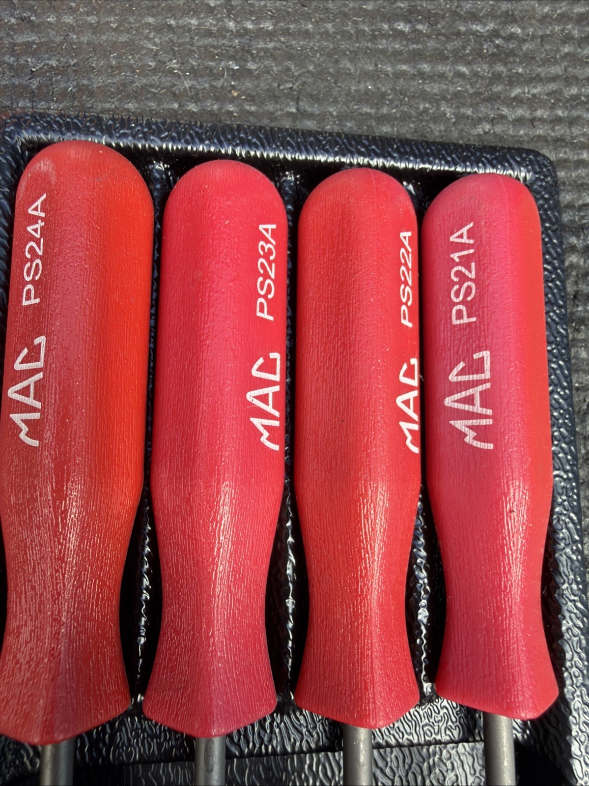 Mac Tools Rare Red Hard Handle Mini Auto Pick Set Ps4SA NEW OLD STOCK Comfort Gp