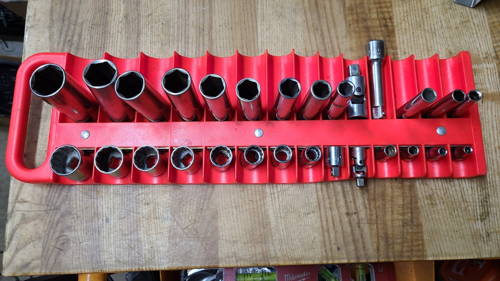 Vintage Craftsman ⅜ & ¼» Drive Socket Set 28 pc + Magnetic Holder ⅞ To 5/32 USA