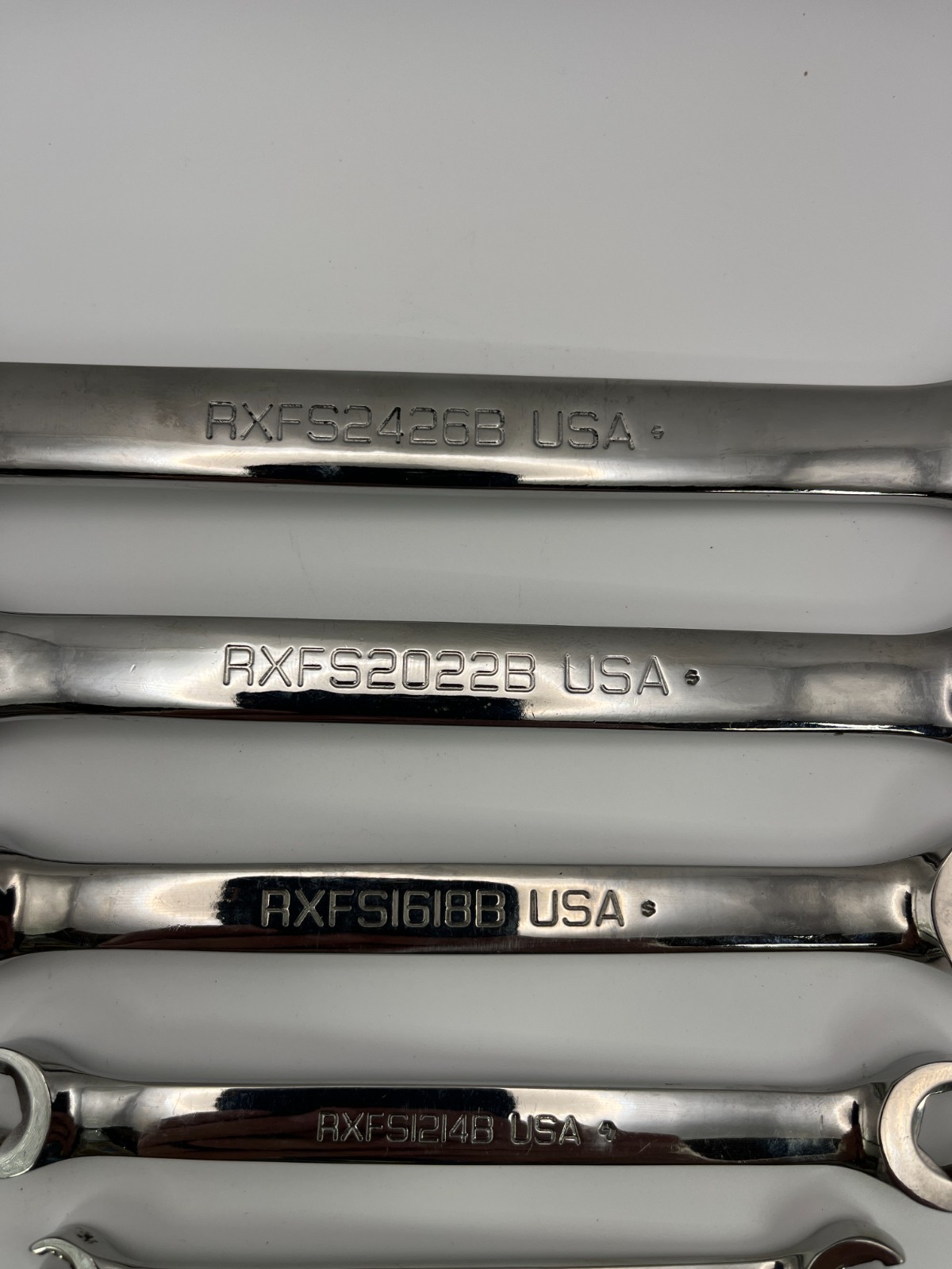Snap On SAE Double End Flare Nut Wrench Set 6-Point 5pc 1/4″–13/16″ RXFS605B USA