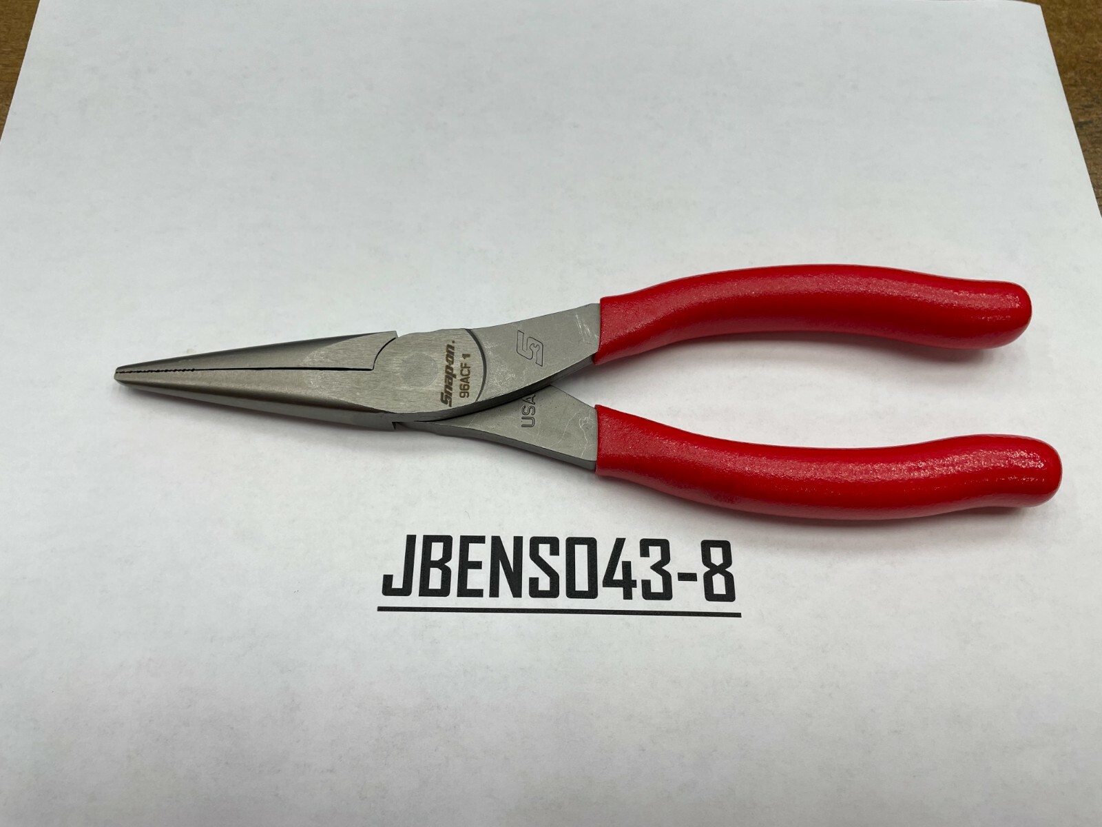Snap-on Tools USA NEW RED 8″ Talon Soft Grip Needle Nose Pliers 96ACF