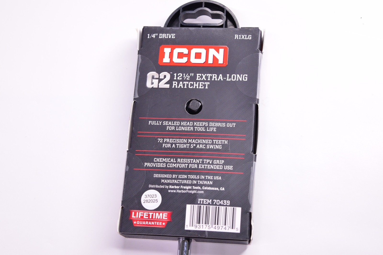 ICON (70439) – 1/4″ Drive G2 12.5″ Extra Long Ratchet (R1XLG)… FREE S&H!