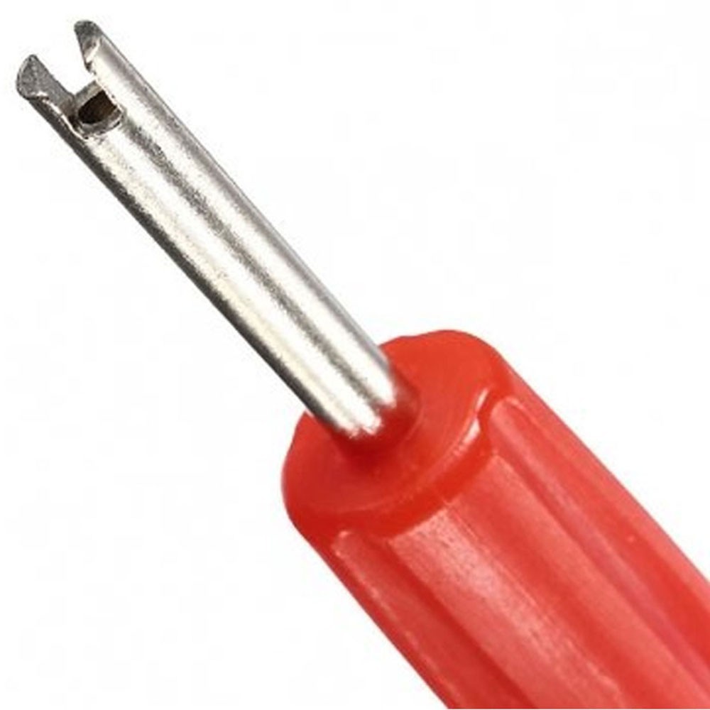Red Silver Wrench Pneumatic Valve Core Extractor Motorcycle Truck Repair Tools