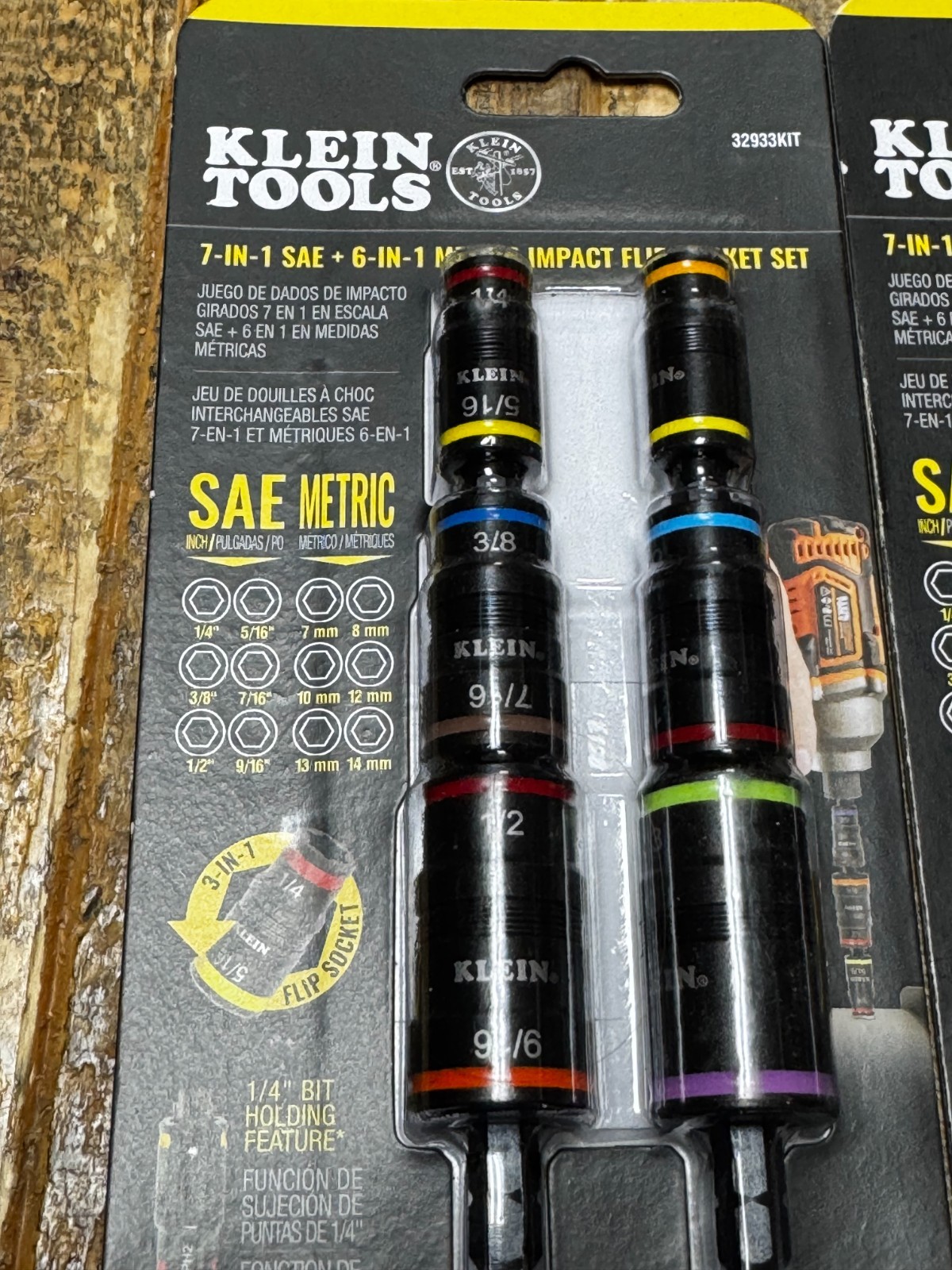 🛠️ Klein Tools SAE + Metric Impact Flip Sockets + Bit Holder 32933KIT