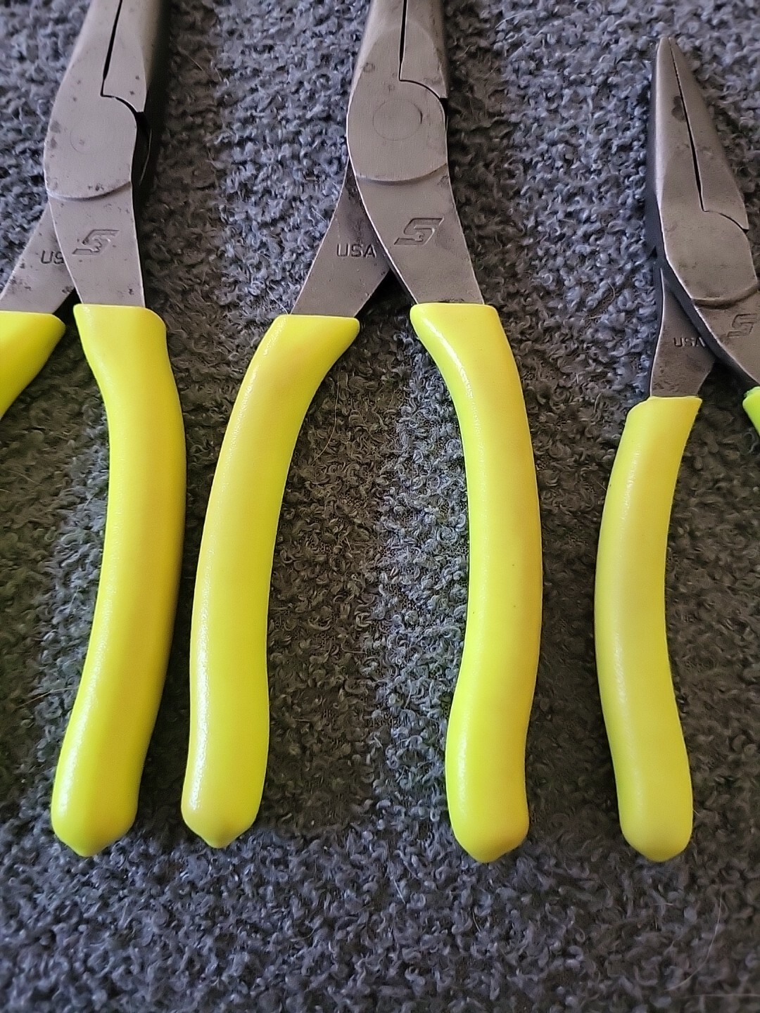 Snap on Tools 5 Piece Hi-Viz Yellow Pliers Set