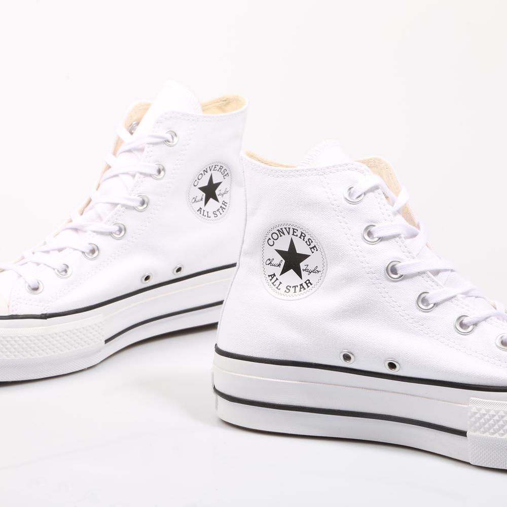 Converse Chuck Taylor All Star Platform Clean High Top White SNEAKERS Woman Shoe