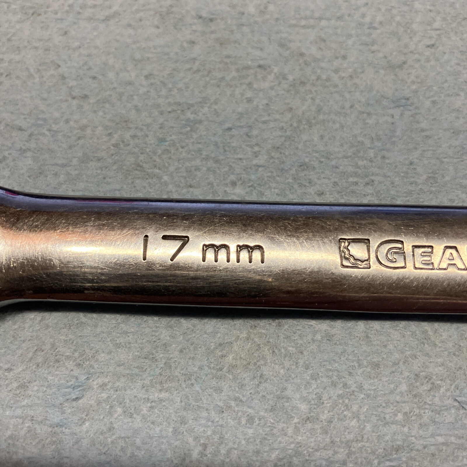 Used GearWrench 17mm 85517 Non-reversible Ratcheting Combination Wrench