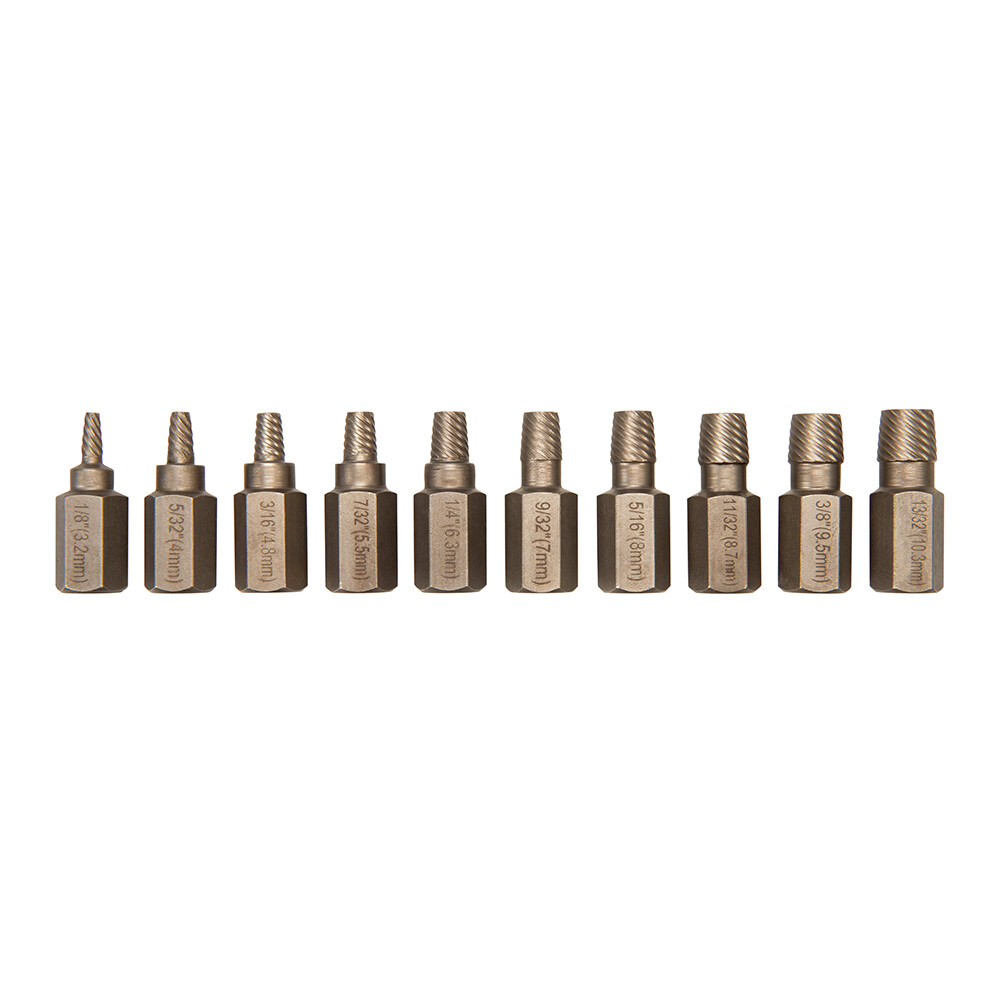 Screw Extractor Tool Set 3.2mm – 10.3mm Silverline 10 Piece High Torque Damaged