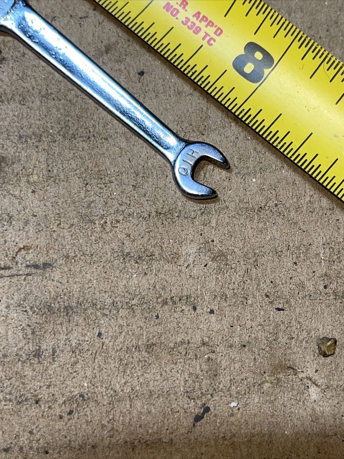 Vintage Bonney USA H10 7/32 in x 3/16 in SAE miniature Open End Wrench Mint