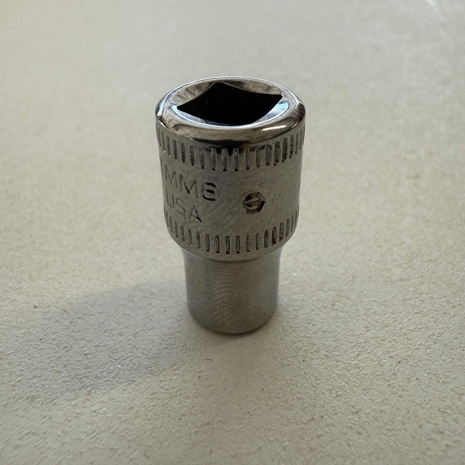 Snap On 1/4″ Drive 6MM 6PT Metric Shallow Chrome Socket TMM6