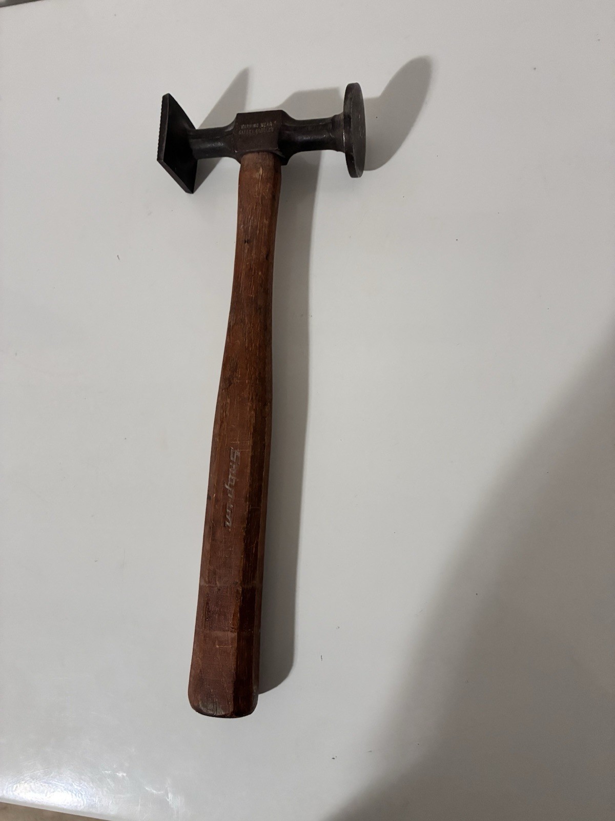 Snap-On Tools Vintage Auto Body Shrinking Hammer BF610AWalnut Handle USA Made