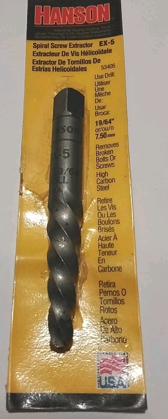 IRWIN-HANSON 53405 EX-5 #5 SPIRAL SCREW EXTRACTOR USA 🇺🇸
