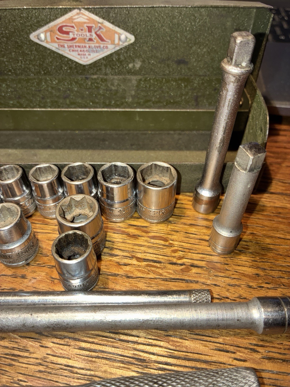 S-K USA Tools 1/4” Drive Socket Set Standard 22 Piece Vintage Set
