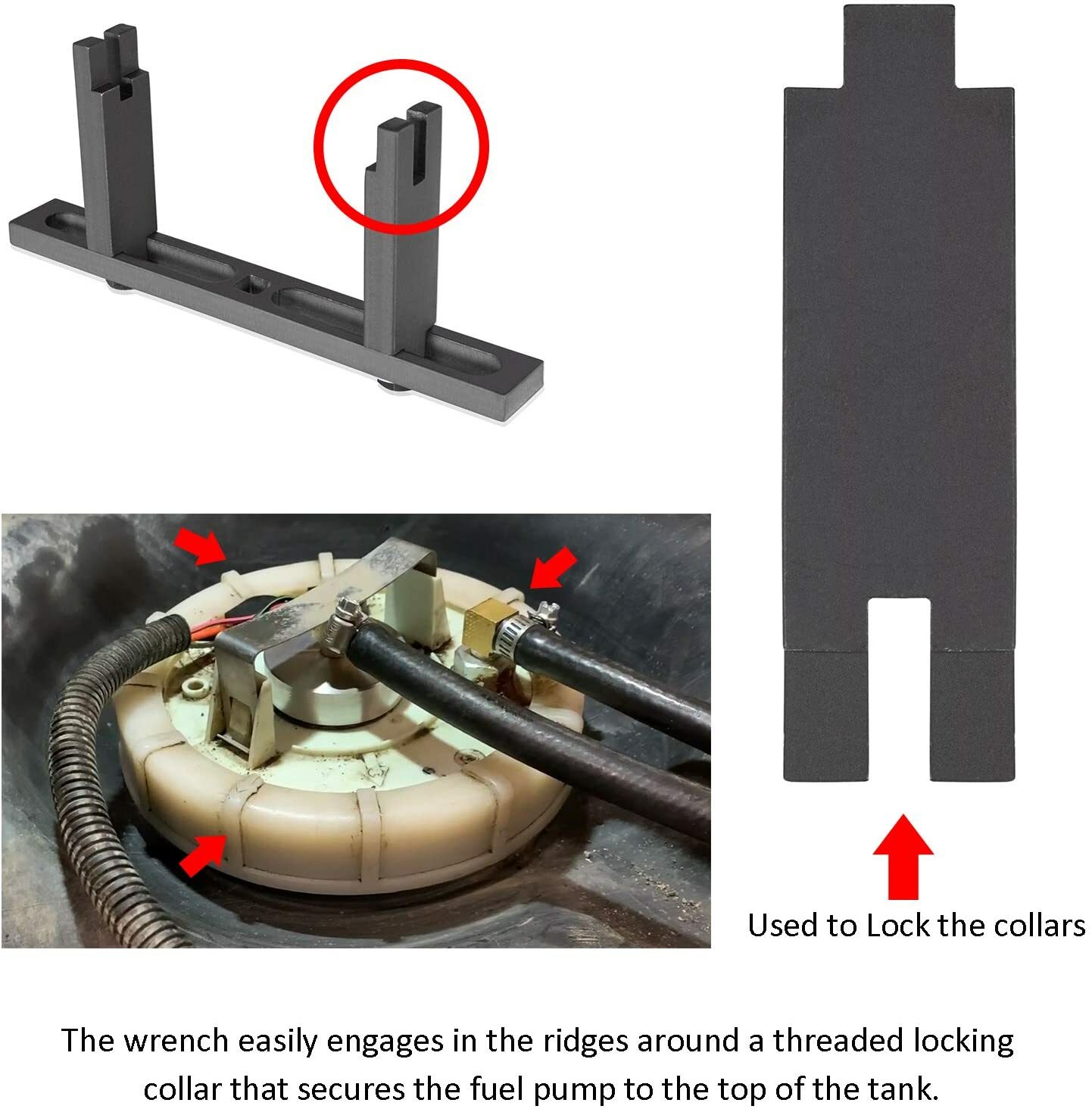 6599 Universal Fuel Tank Lock Ring Tool Wrench for Ford Chrysler GM vehicles