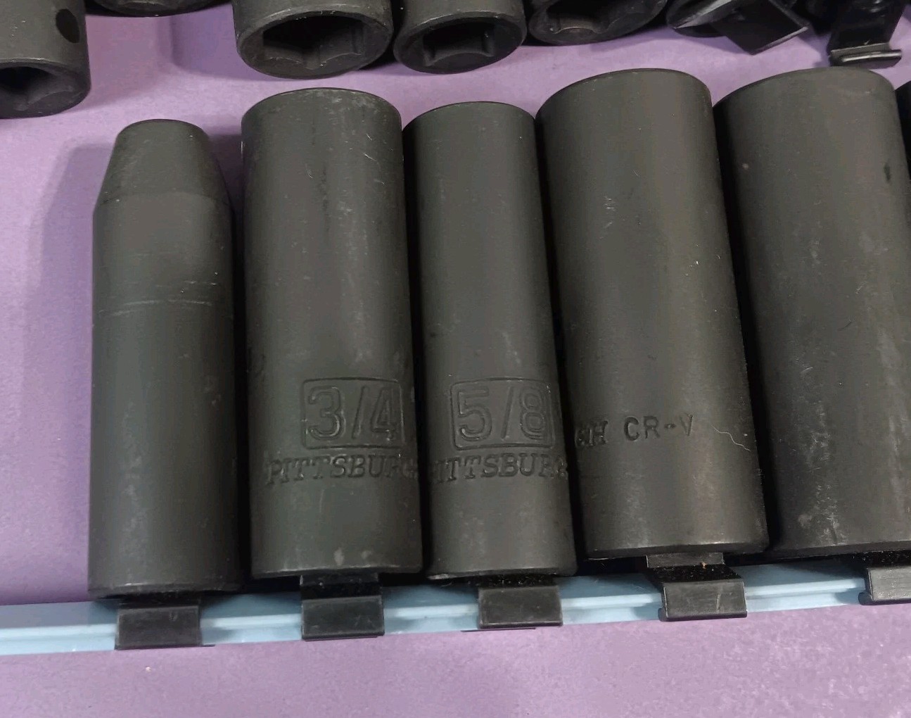 Lot of 38 Mixed Impact CRV Deep Sockets 3/4″ & 1/2″ Pittsburgh Tools