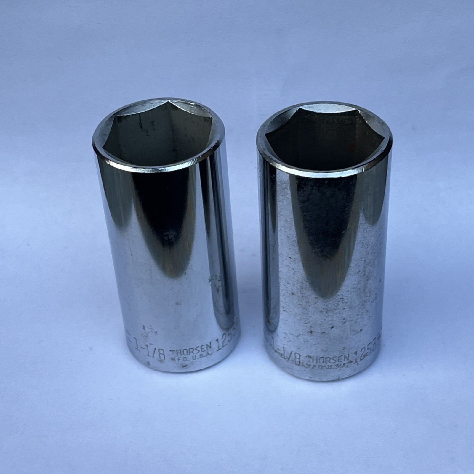 2 VTG Thorsen Extended 1-1/8” – 1/2” Square Drive 6 Point Socket SAE #12536 USA