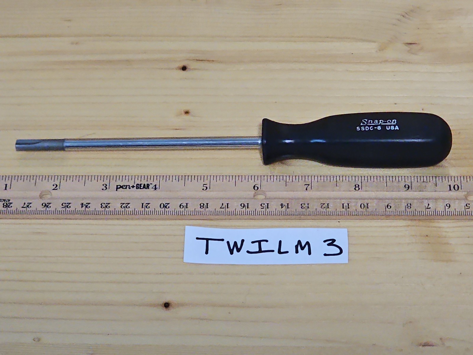 Snap-on Tools SSDC-8 1/4″ Clutch Tip Black Hard Handle Driver Screwdriver USA