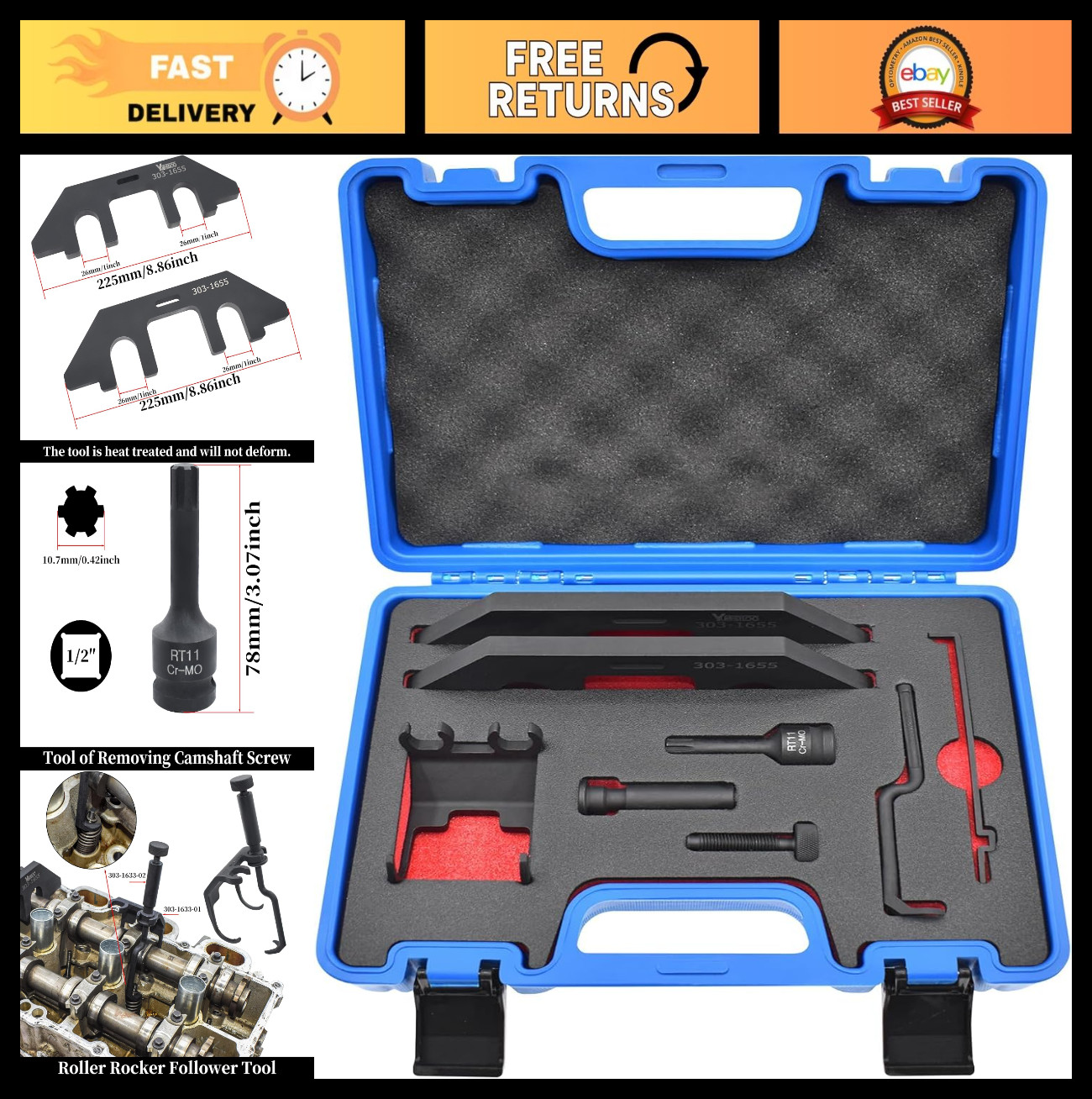Engine Camshaft Alignment Tool for Ford 3.5L EcoBoost V6, F-150, Navigator – Upg
