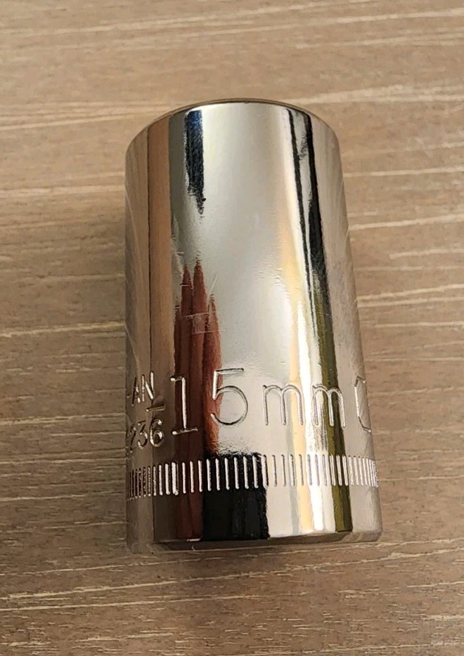 Craftsman 15mm Socket 12 Point 1/2″ Drive Z-AN 44236
