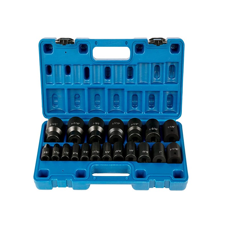 Damaged Bolt Remover Easy Out Stripped Bolt Extractor Impact Socket Set 19 Pcs