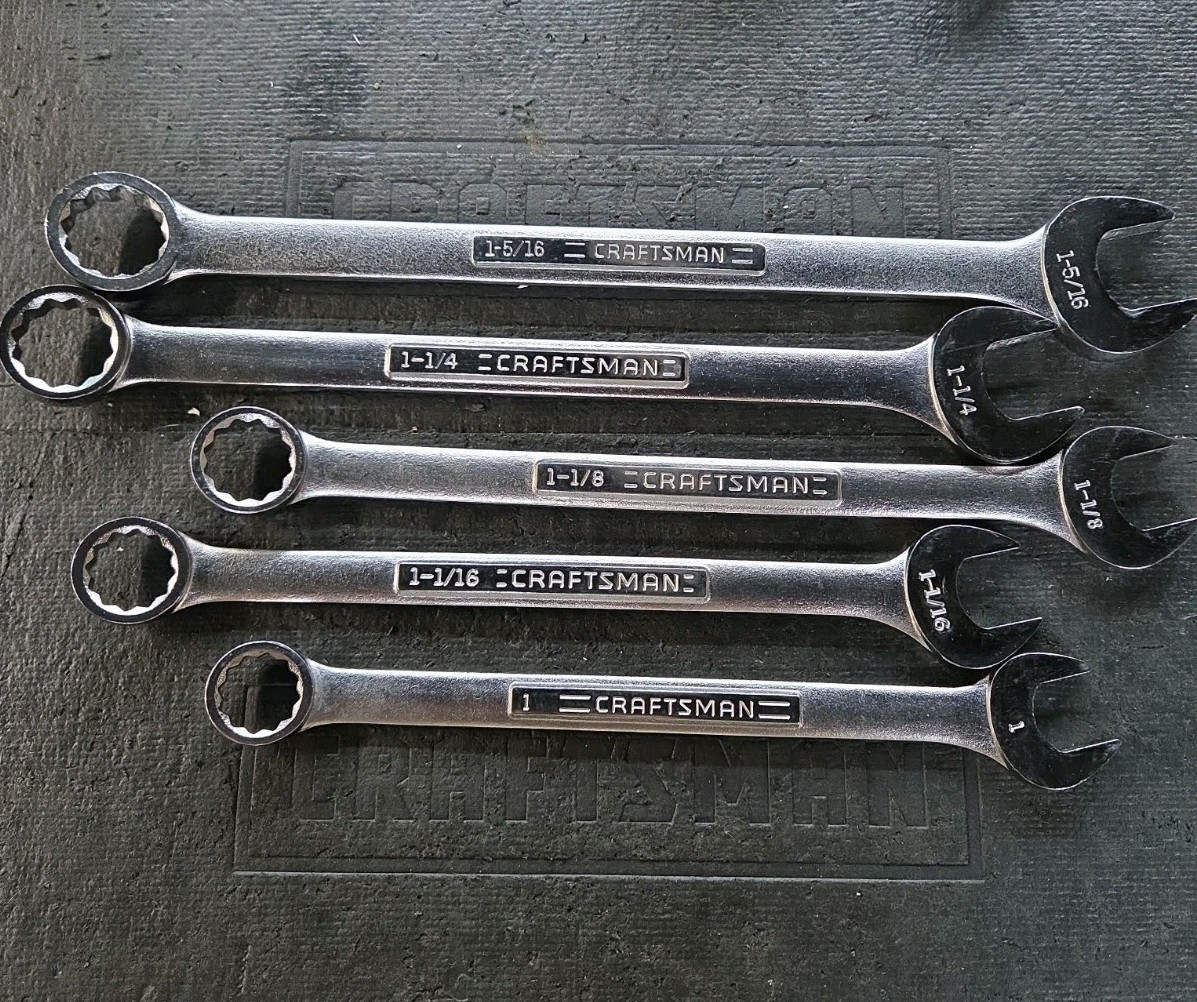 Craftsman 46939 5pc 12-Point SAE Large Combination Wrench Set 1” to 1-5/16”