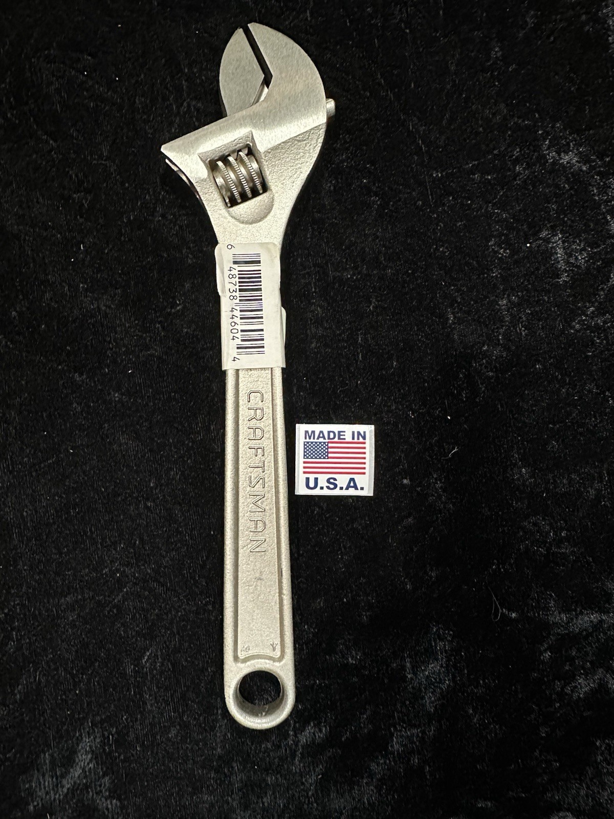 NOS 🔥 Craftsman USA 10″ 250mm Adjustable Wrench Satin 44604 MINT With Tag