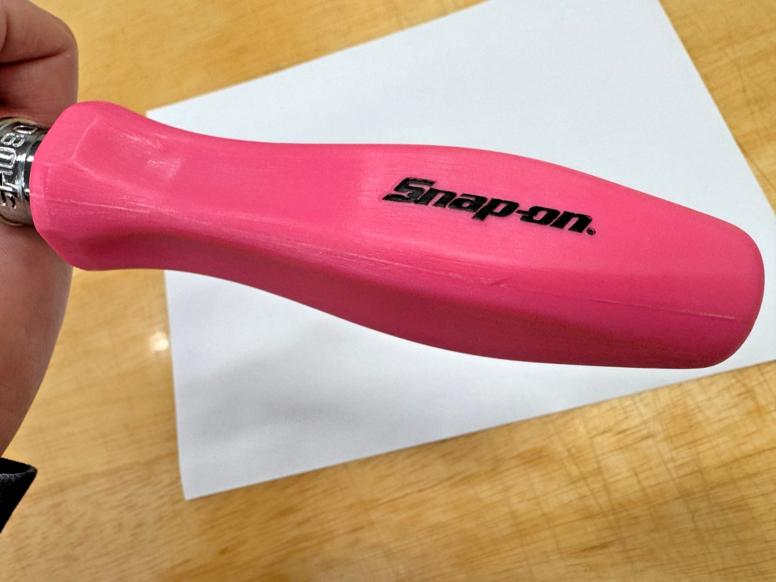 Snap-on Tools USA CLASSIC PINK 1/2″ Drive Hard Grip Ratchet SHD80AP RARE NOS